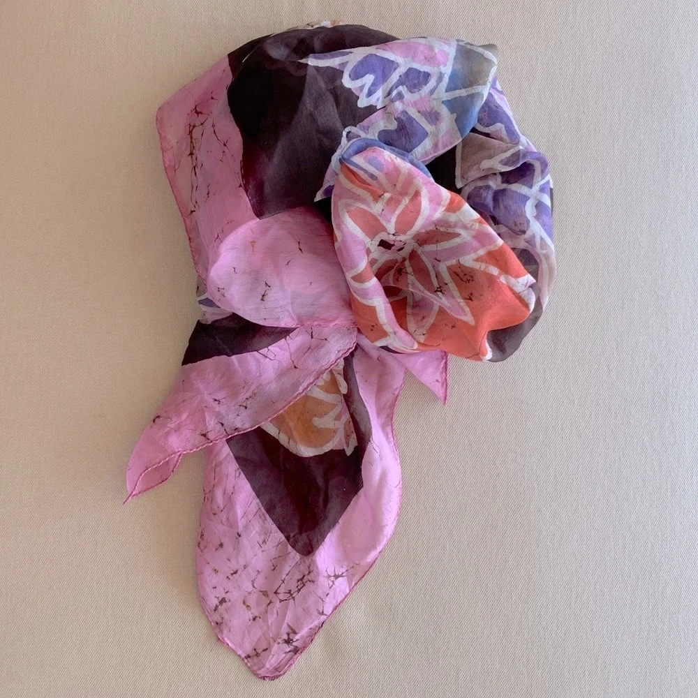 Silk Floral Scarf